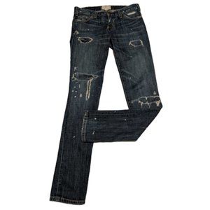 Current/Elliott Loved Destroy Paint Splatter Jeans 24